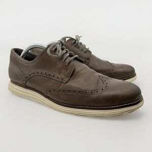 Cole‎ Haan Men's 11.5 Original Grand Wingtip Oxford Brogue Sneaker Taupe Leather